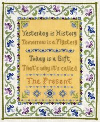 The Present sampler cross stitch kit