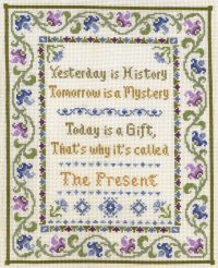 The Present sampler cross stitch kit