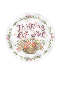 Thinking of You cross stitch card