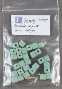 aqua square beads