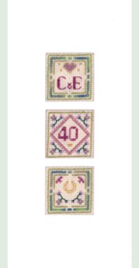 Window 40th Anniversary Card cross stitch
