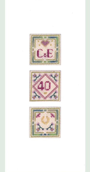 Window 40th Anniversary Card cross stitch
